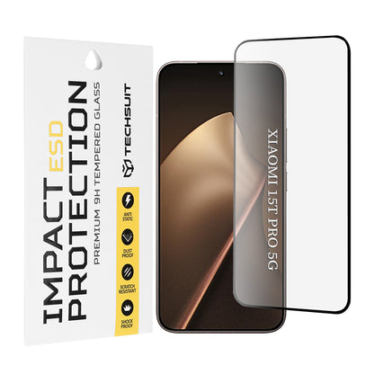 Ochranná fólie na displej Techsuit pro Xiaomi 15T Pro, Tvrzené sklo, Full Glue, Černá
