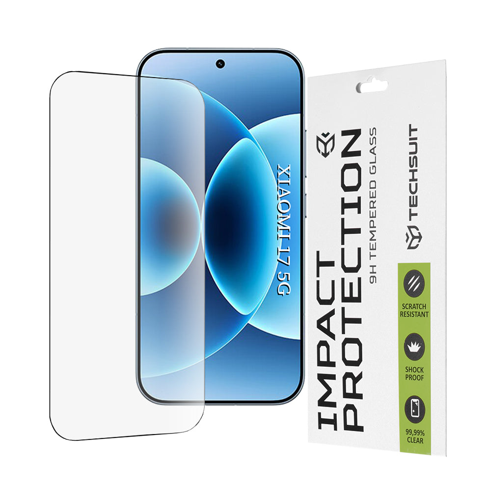 Ochranná fólie Techsuit pro Xiaomi 17, Tvrzené sklo, Full Glue, 111D, Černá