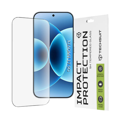 Ochranná fólie Techsuit pro Xiaomi 17, Tvrzené sklo, Full Glue, 111D, Černá