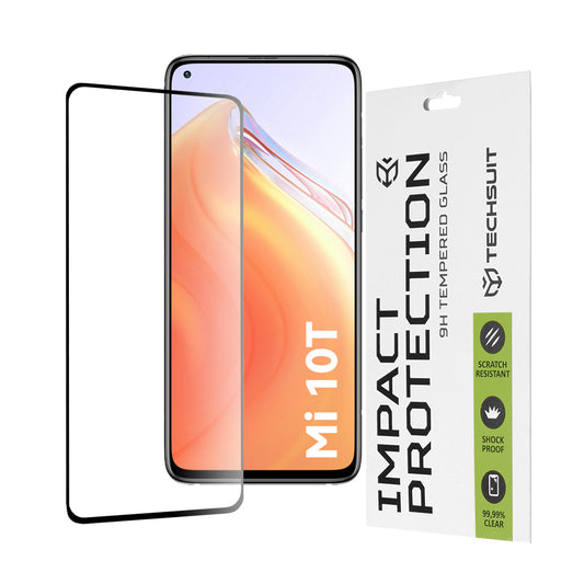 Ochranná fólie na displej Techsuit pro Xiaomi Mi 10T 5G / 10T Pro 5G, tvrzené sklo, plné lepidlo, 111D, černá