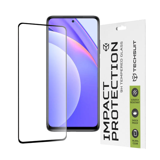 Ochranná fólie na displej Techsuit pro Xiaomi Mi 10T Lite 5G, tvrzené sklo, Full Glue, 111D, černá