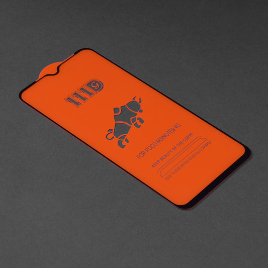 Ochranná fólie na displej Techsuit pro Xiaomi Redmi 9 Power / 9T / Poco M3, tvrzené sklo, Full Glue, 111D, černá