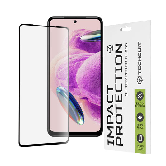 Ochranná fólie na displej Techsuit pro Xiaomi Redmi Note 12S, tvrzené sklo, Full Glue, 111D, černá