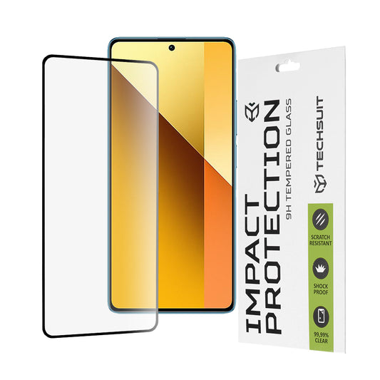 Ochranná fólie na displej Techsuit pro Xiaomi Redmi Note 13 5G, tvrzené sklo, Full Glue, 111D, černá