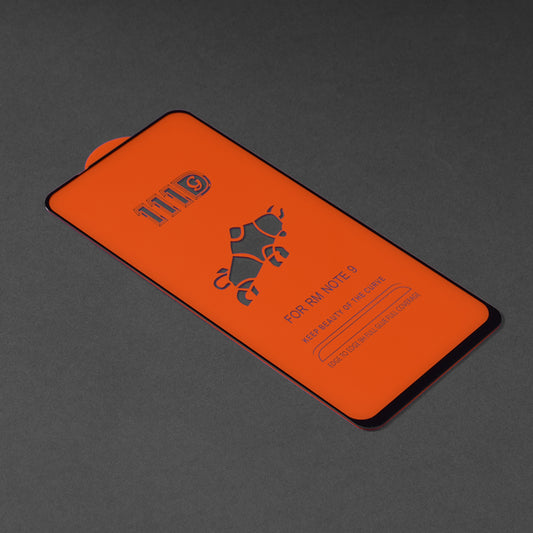 Ochranná fólie na displej Techsuit pro Xiaomi Redmi Note 9 / 10X 4G, tvrzené sklo, plné lepidlo, 111D, černá