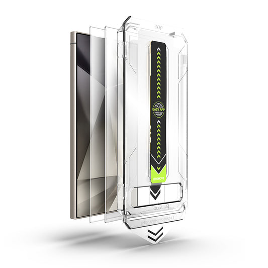 Ochranná fólie na displej Techsuit TitanGlass CrystalHD pro Samsung Galaxy S24 Ultra S928, tvrzené sklo, plné lepidlo, sada 2 kusů