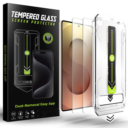 Ochranná fólie na displej Techsuit TitanGlass CrystalHD pro Samsung Galaxy S25 Ultra S938, tvrzené sklo, plné lepidlo, sada 2 kusů