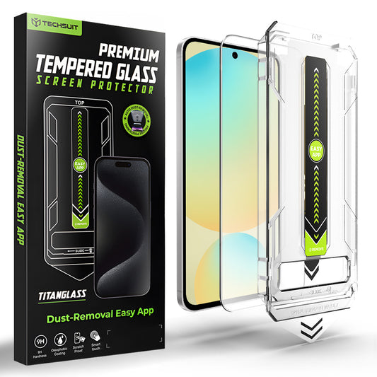 Ochranná fólie na displej Techsuit TitanGlass CrystalHD pro Samsung Galaxy A56 A566 / S24 FE S721, tvrzené sklo, plné lepidlo