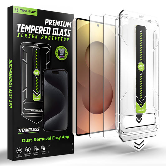 Ochranná fólie na displej Techsuit TitanGlass CrystalHD pro Samsung Galaxy S26 Ultra, Tvrzené sklo, Full Glue, Sada 2 kusy.