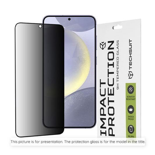 Ochranná fólie na displej Privacy Techsuit pro Realme C100 5G, tvrzené sklo, plné lepidlo, 111D