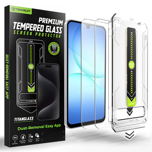 Ochranná fólie na displej Techsuit TitanGlass CrystalHD pro Samsung Galaxy A17 5G / A16 5G A166 / A16 4G A165, tvrzené sklo, sada 2 kusů
