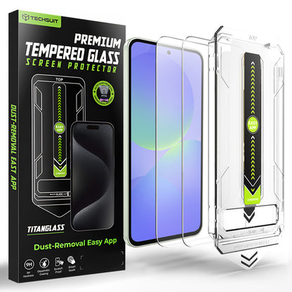 Ochranná fólie na displej Techsuit TitanGlass CrystalHD pro Samsung Galaxy A37 5G / A36 A366, tvrzené sklo, sada 2 kusů