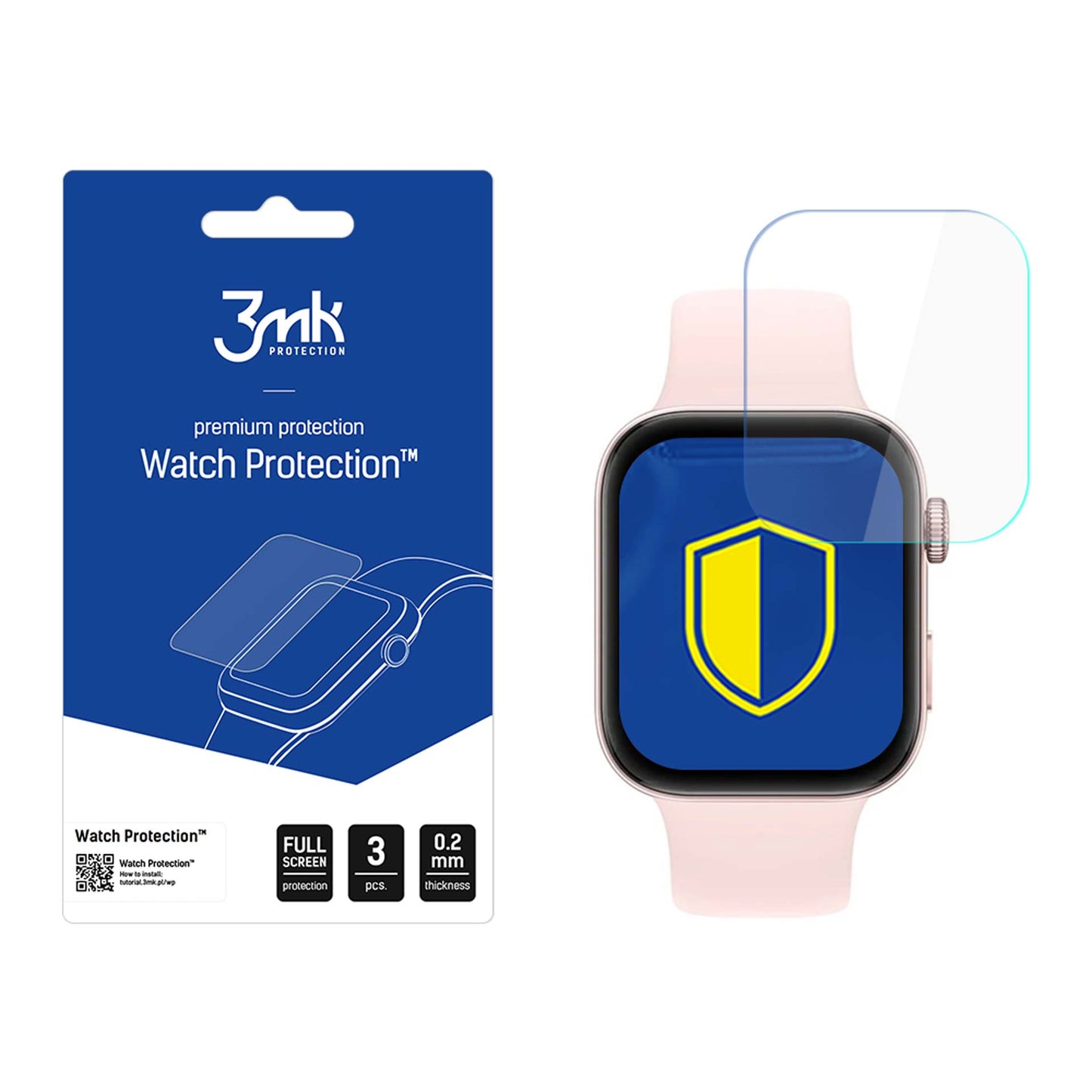 Ochranná fólie 3MK Arc pro Huawei Watch Fit 3, Sada 3 kusů, Plast