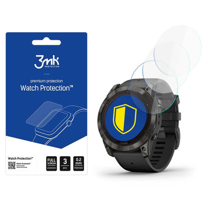 Ochranná fólie 3MK FlexibleGlass pro Garmin Fenix 7X Pro Solar, sada 3 kusy, flexibilní sklo