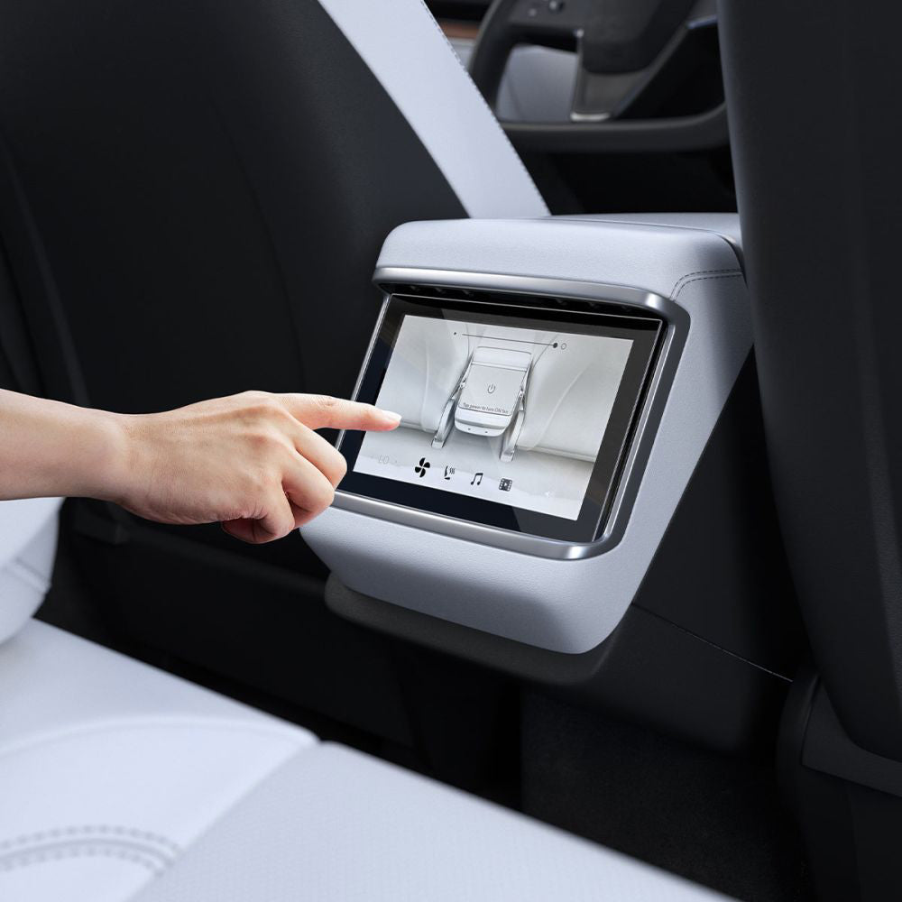 Ochranná fólie Spigen GlastR Slim Anti-Glare pro skutečný dotykový displej Tesla X / S (2022 - 2021), Tvrzené sklo, Černá