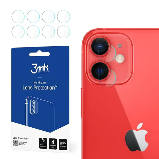 Ochranná fólie na zadní kameru 3MK Protection pro Apple iPhone 12, flexibilní sklo, sada 4 kusů, průhledná