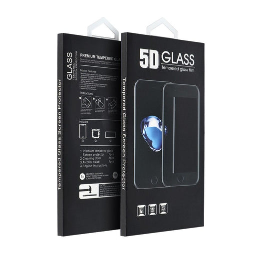 OEM ochranná fólie na displej pro Apple iPhone 17e / 16e / 14 / 13 Pro, tvrzené sklo, plné lepidlo, černá