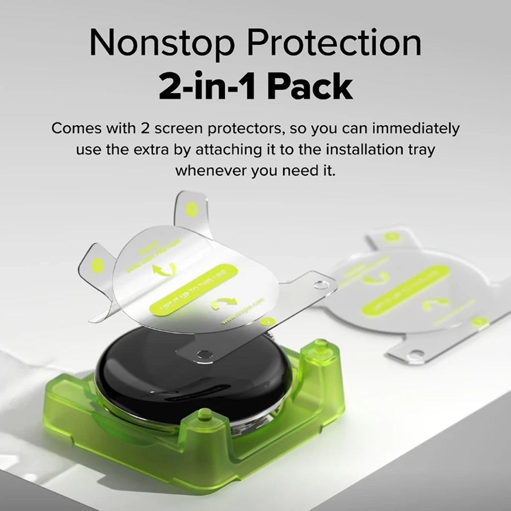 Ringke Dual Easy Pro Protection Film for Google Pixel Watch 4 45mm, Set of 2 pieces, Plastic