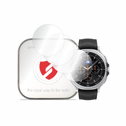 Ochranná fólie Smart Protection Premium Classic pro Samsung Galaxy Watch8 Classic, sada 4 kusy, plast