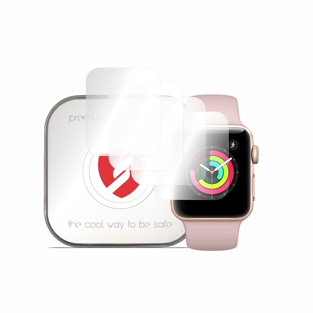 Ochranná fólie Smart Protection Premium Classic pro Apple Watch 38mm Series, sada 4 kusů, plast