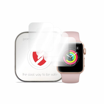 Ochranná fólie Smart Protection Premium Classic pro Apple Watch 38mm Series, sada 4 kusů, plast