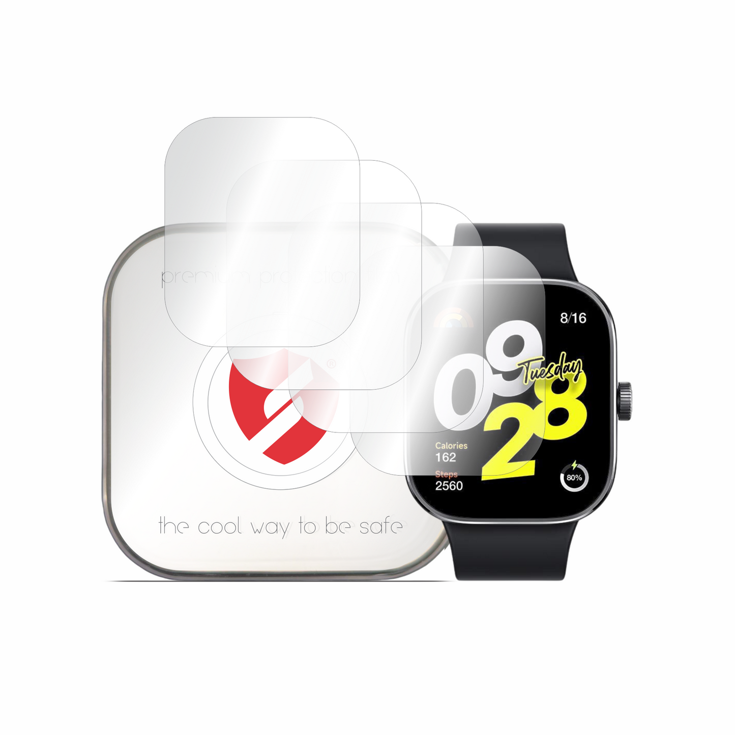 Ochranná fólie Smart Protection Premium Classic pro Xiaomi Redmi Watch 4, sada 4 kusů, plast