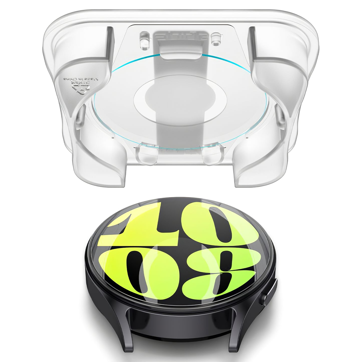 Ochranná fólie Spigen GlastR EZ FIT pro Samsung Galaxy Watch7 / Watch6 / Watch5 / Watch4 44mm Series, Sada 2 kusy, Tvrzené sklo AGL08493