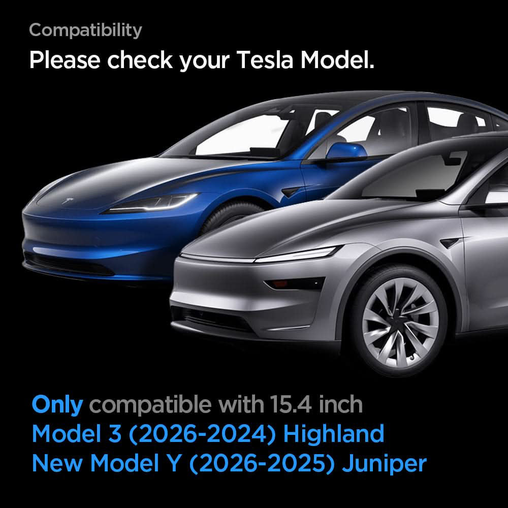 Ochranná fólie Spigen GlastR EZ FIT Anti-Glare FC pro navigaci Tesla Y (2026 / 2025) / 3 (2026 / 2025 / 2024), tvrzené sklo AGL07152