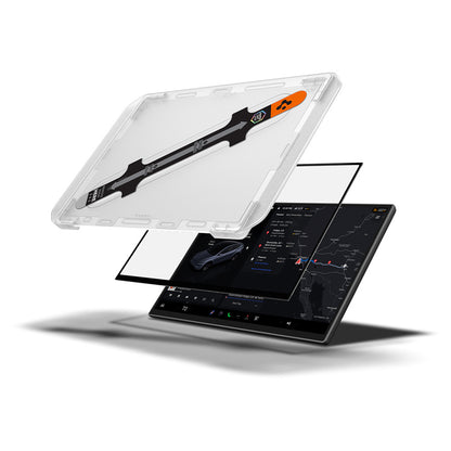 Ochranná fólie Spigen GlastR EZ FIT Anti-Glare pro navigaci Tesla Y 2026 Premium / Performance, tvrzené sklo AGL10819