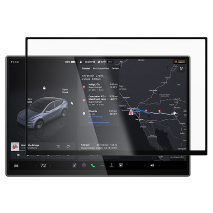 Ochranná fólie Spigen GlastR EZ FIT Anti-Glare pro navigaci Tesla Y 2026 Premium / Performance, tvrzené sklo AGL10819