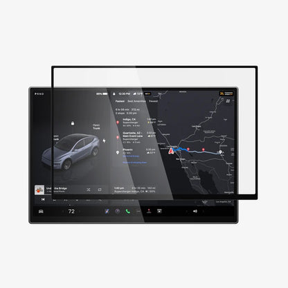 Ochranná fólie Spigen GlastR EZ FIT pro navigaci Tesla Y 2026 Premium / Performance, tvrzené sklo AGL10820