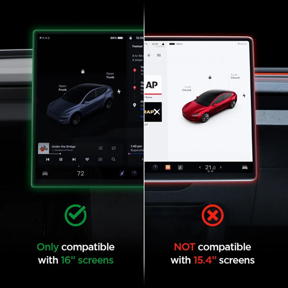 Ochranná fólie Spigen GlastR EZ FIT pro navigaci Tesla Y 2026 Premium / Performance, tvrzené sklo AGL10820