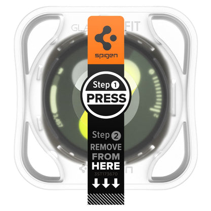 Spigen GlastR EZ FIT Protection Film for Samsung Galaxy Watch8 44mm, Set of 2 pieces, Tempered Glass AGL09874