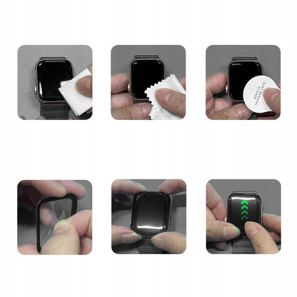 Ochranná fólie Tech-Protect Flex+ pro Apple Watch 46mm Series, Sada 2 kusy, Flexibilní sklo, Černá