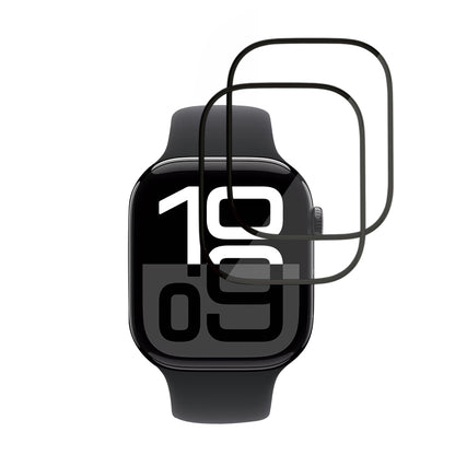 Folie ochranná Techsuit Nano Flex pro Apple Watch Series 10 / 11 46mm, Sada 2 kusy, Plast, Černá