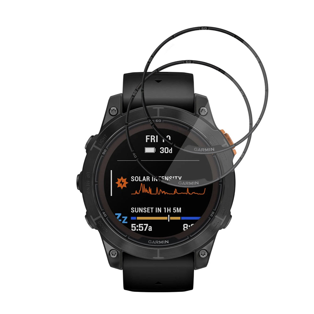 Ochranná fólie Techsuit Nano Flex pro Garmin Fenix 7 Pro Solar, sada 2 kusy, plast, černá