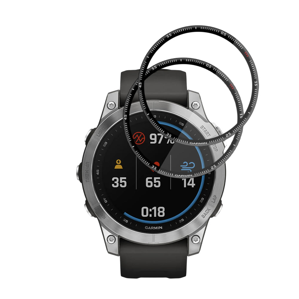 Ochranná fólie Techsuit Nano Flex pro Garmin Fenix 7, Sada 2 kusy, Plast, Černá