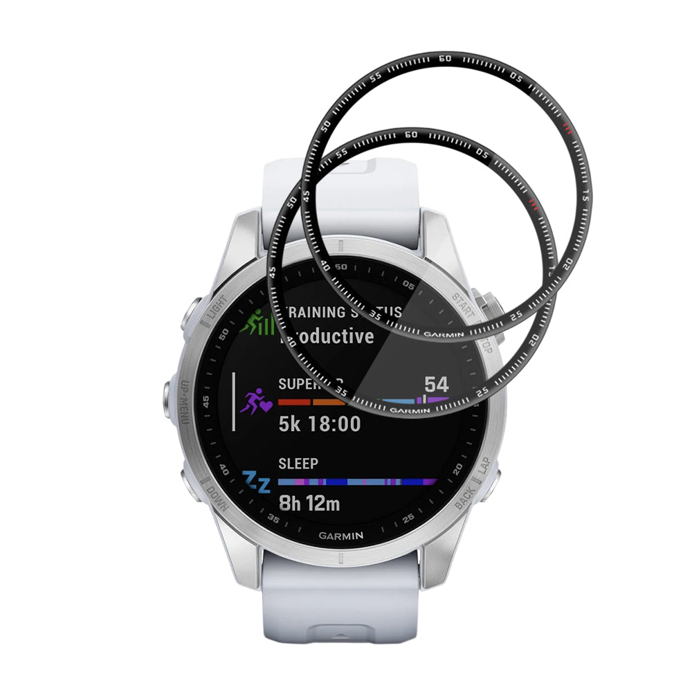 Ochranná fólie Techsuit Nano Flex pro Garmin Fenix 7S, sada 2 kusy, plast, černá