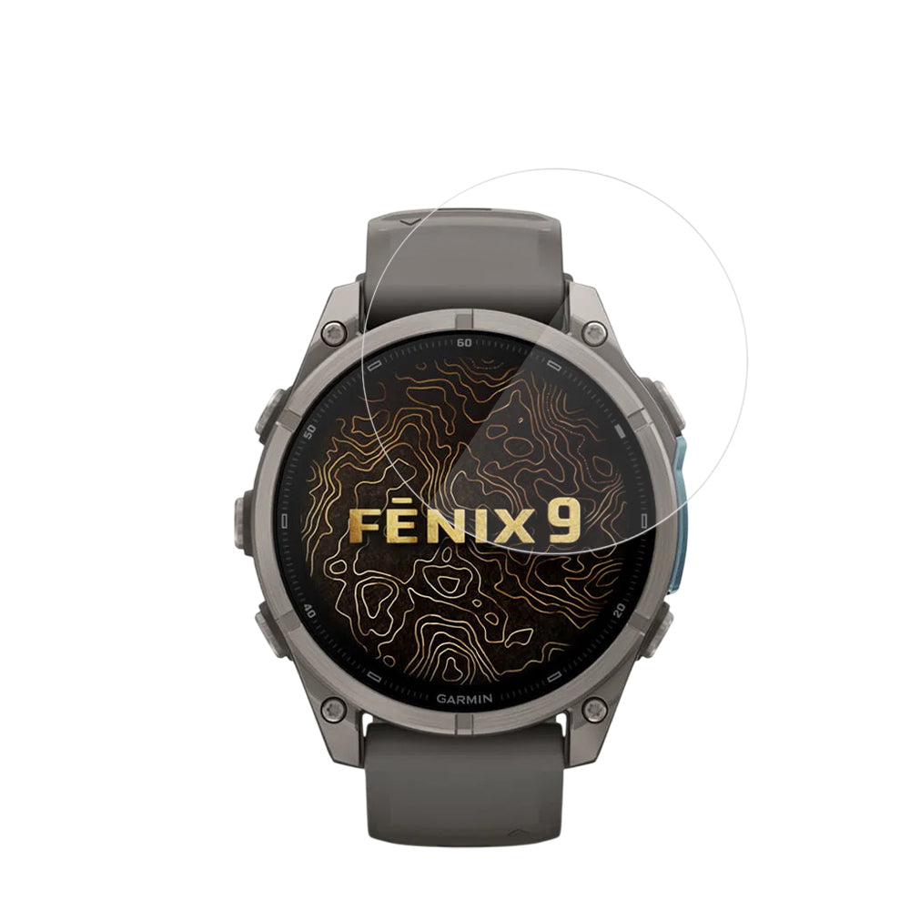 Techsuit Nano Flex Protective Film for Garmin Fenix 9 Pro 47mm / Fenix 9 47mm, Set of 2 pieces, Plastic, Black