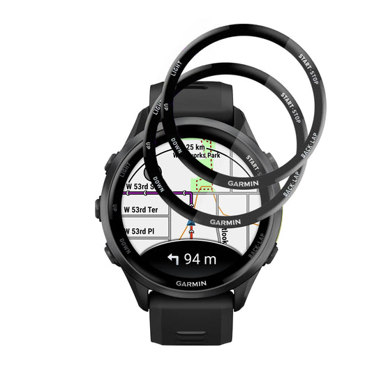 Ochranná fólie Techsuit Nano Flex pro Garmin Forerunner 570 47mm / 970, sada 2 kusy, plast, černá