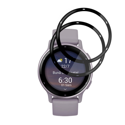 Fólie ochranná Techsuit Nano Flex pro Garmin Vivoactive 5, Sada 2 kusy, Plast, Černá