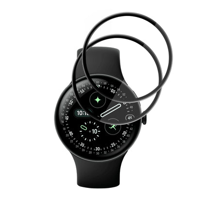 Folie ochranná Techsuit Nano Flex pro Google Pixel Watch 4 45mm, Sada 2 kusy, Plast, Černá