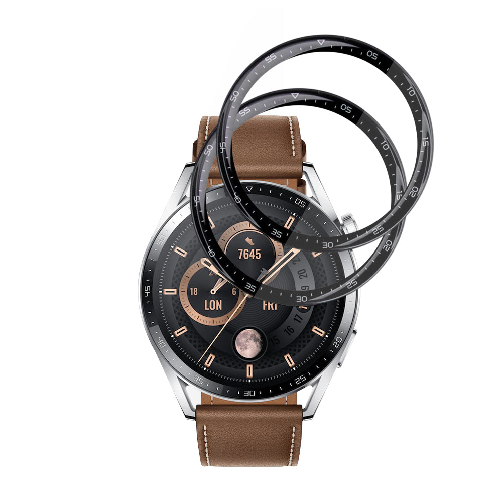 Ochranná fólie Techsuit Nano Flex pro Huawei Watch GT 3 46mm, sada 2 kusy, plast, černá