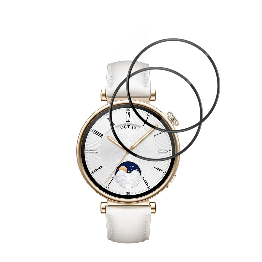 Ochranná fólie Techsuit Nano Flex pro Huawei Watch GT 4 41mm, Sada 2 kusy, Plast, Černá