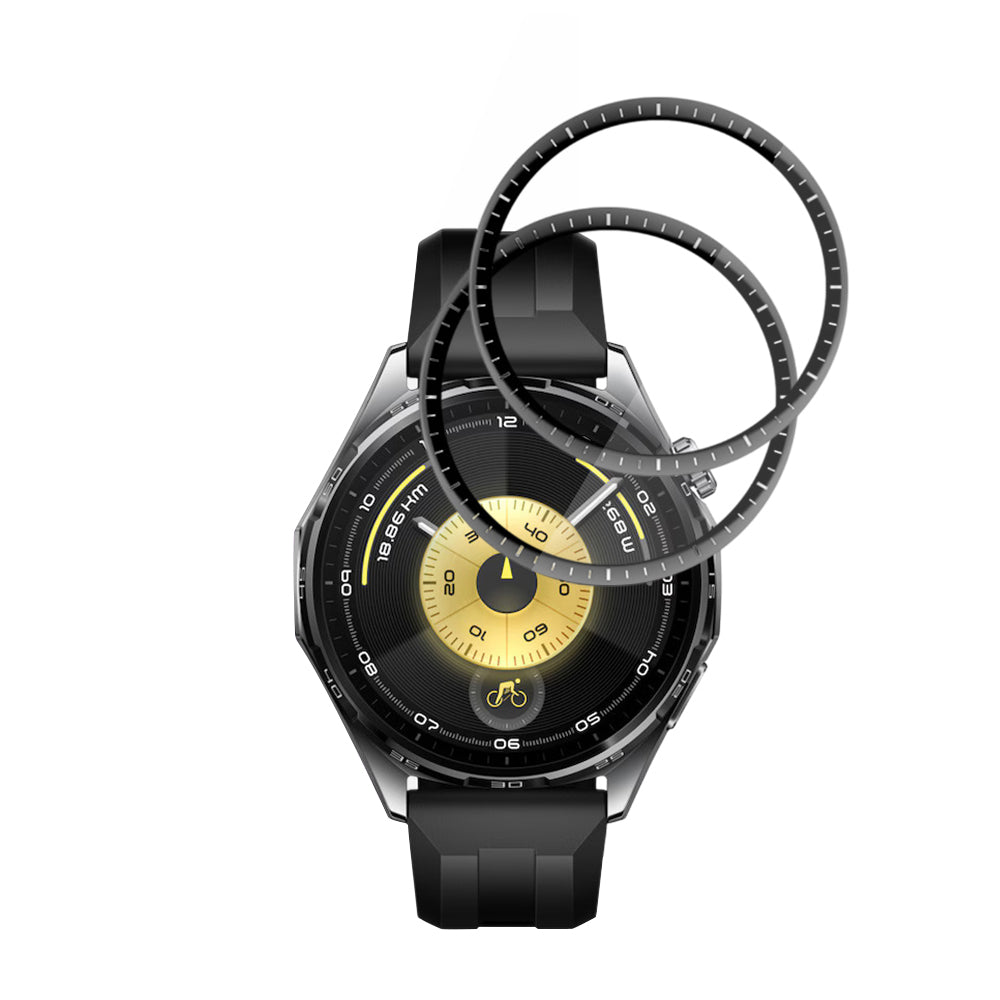 Folie ochranná Techsuit Nano Flex pro Huawei Watch GT 6 46mm, Sada 2 kusy, Plast, Černá