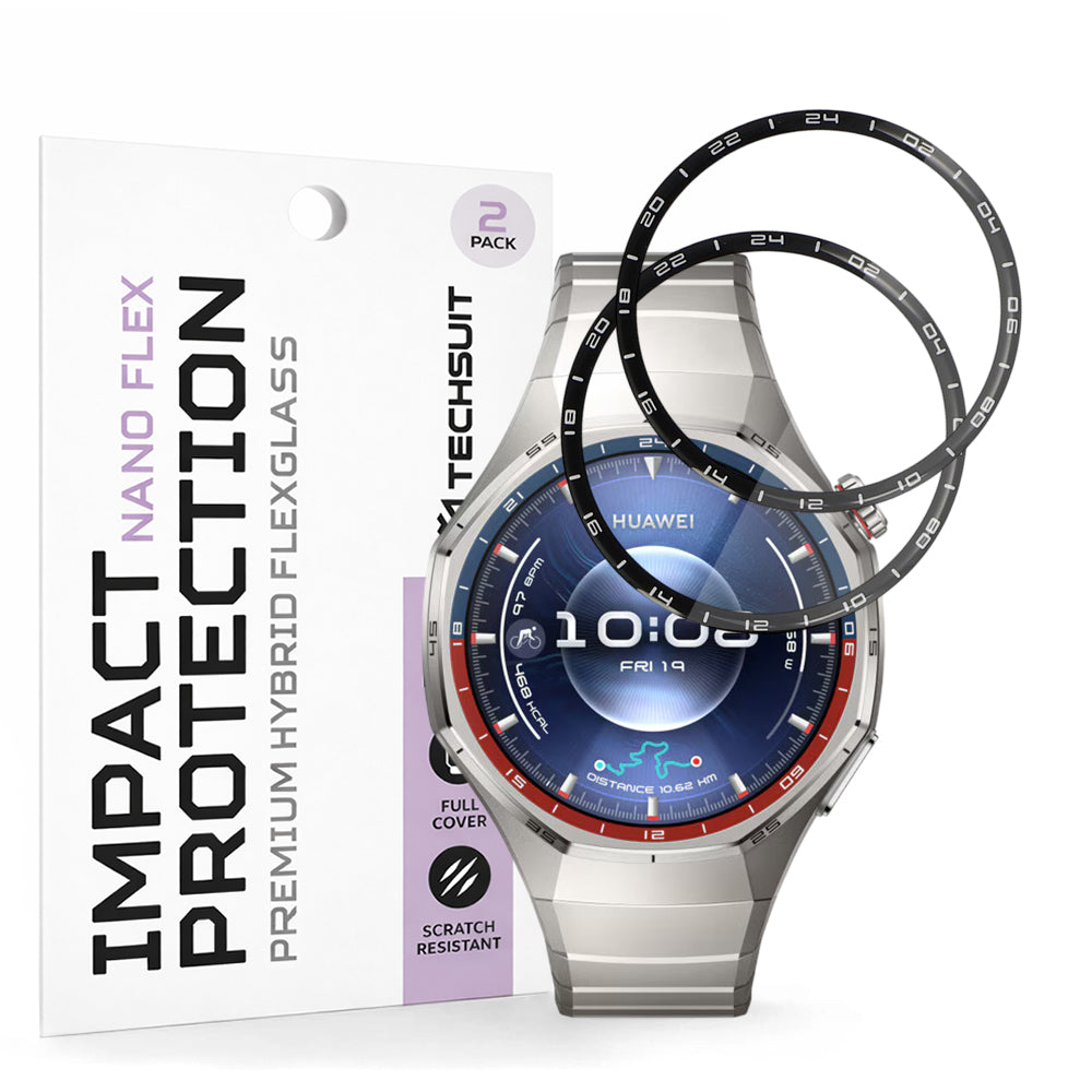 Fólie ochrany Techsuit Nano Flex pro Huawei Watch GT 6 Pro, Sada 2 kusy, Plast, Černá