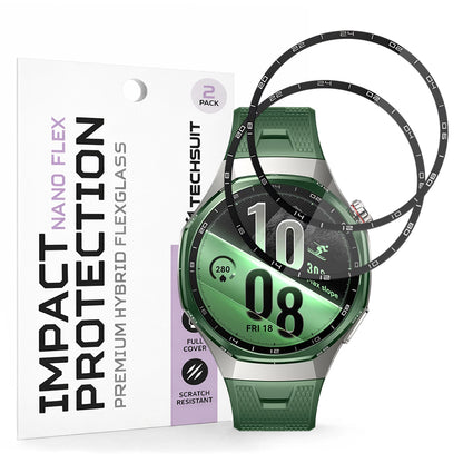 Ochranná fólie Techsuit Nano Flex pro Huawei Watch GT 7 Pro, plastová, sada 2 kusů, černá