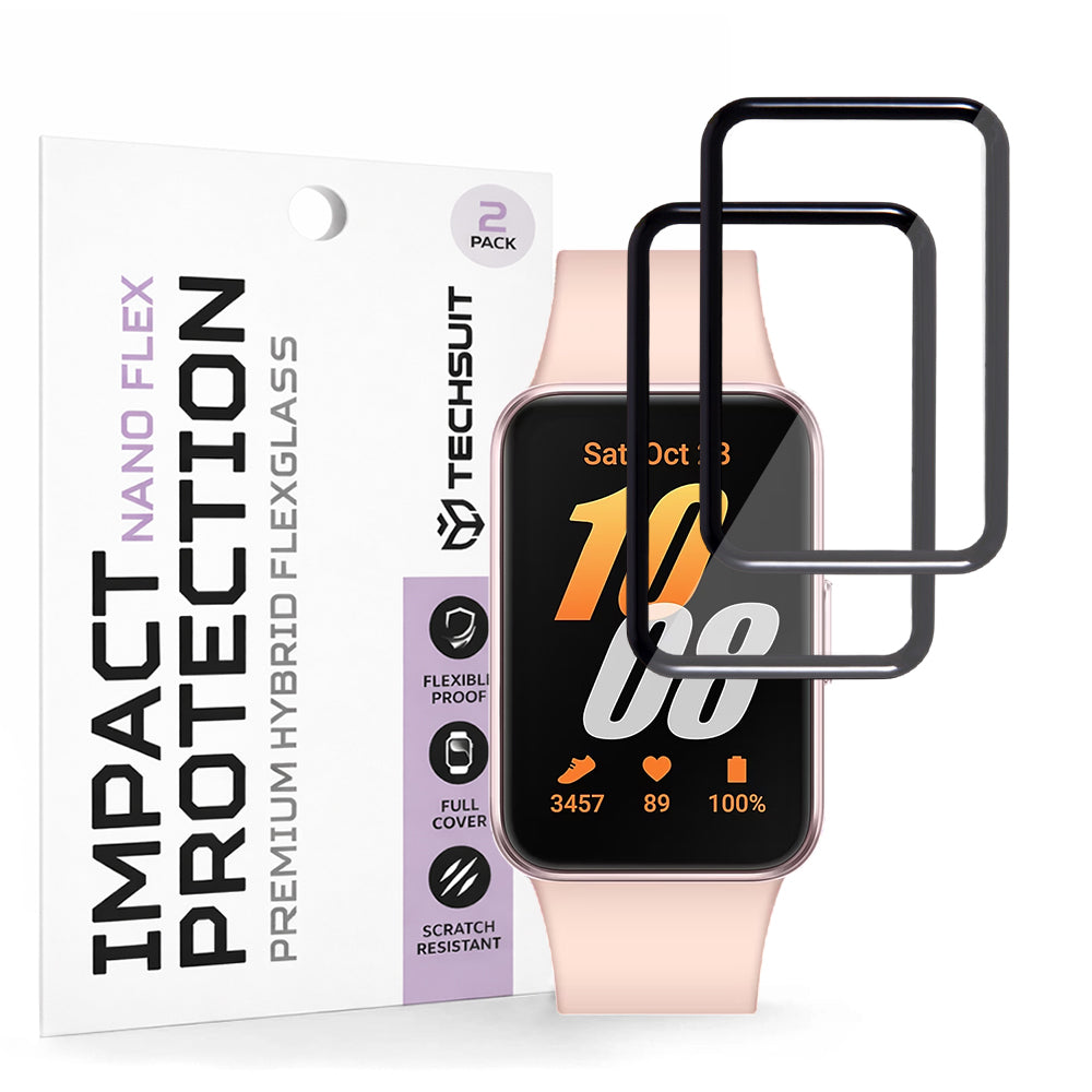 Ochranná fólie Techsuit Nano Flex pro Samsung Galaxy Fit3 R39M, sada 2 kusy, plast, černá