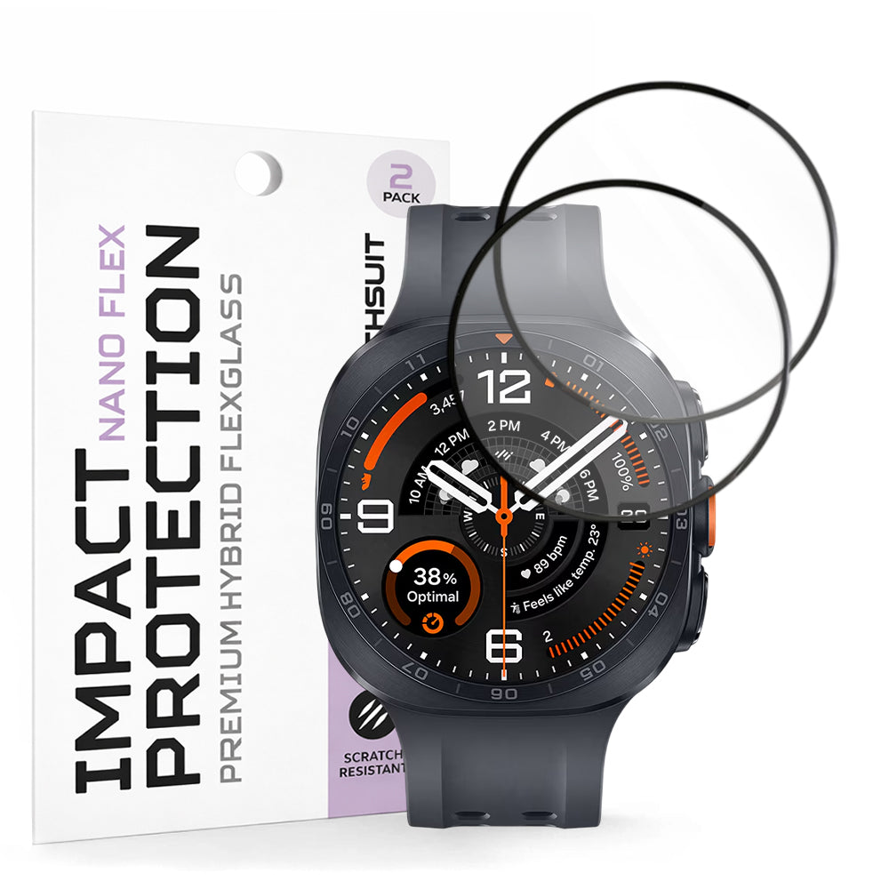Ochranná fólie Techsuit Nano Flex pro Samsung Galaxy Watch Ultra2, plast, sada 2 kusy, černá