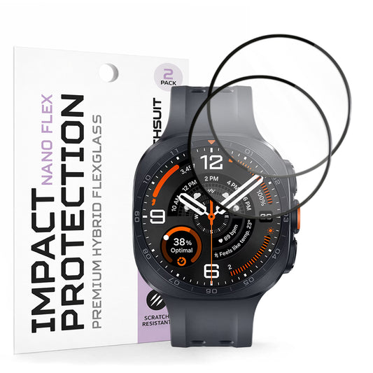 Ochranná fólie Techsuit Nano Flex pro Samsung Galaxy Watch Ultra2, plast, sada 2 kusy, černá